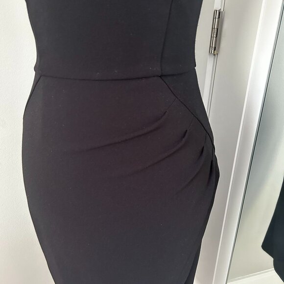Dynamite Black Halter Split Front Midi Dress - Picture 9 of 9